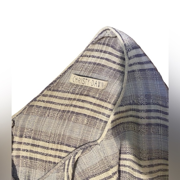 Christy Dawn Rou Kaftan Plaid Textured Tunic Swim Cover up - Picture 3 of 4